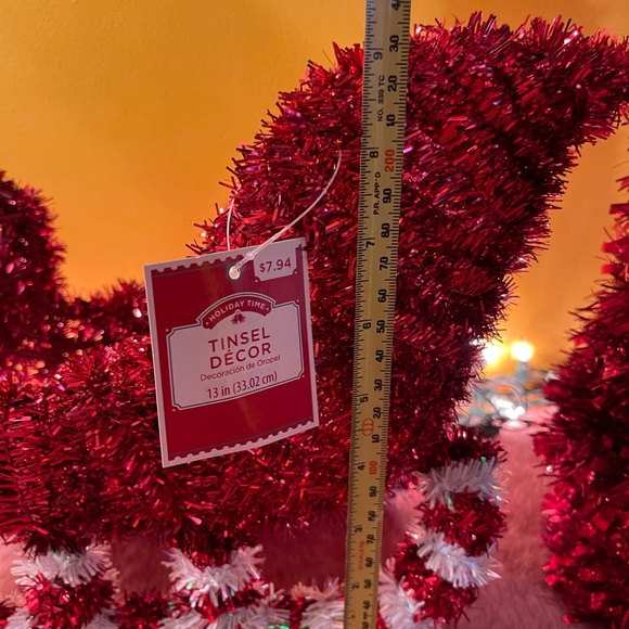 Holiday Time Retro Small Tinsel Tree and sleigh - Picture 4 of 5